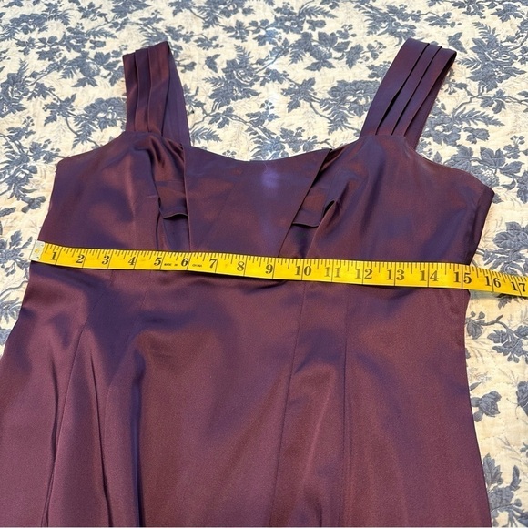 Calvin Klein Dress Deep Purple Prom Babydoll Fairy Formal Y2K Empire Waist Sz 8 - Picture 9 of 10